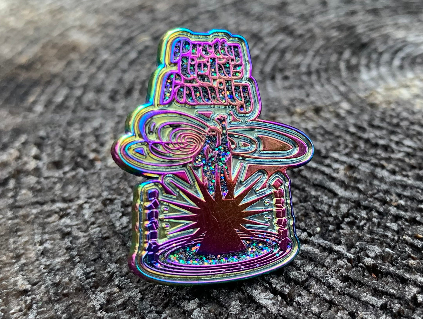Pretty Lights Family-Silhouette-Enamel Pin