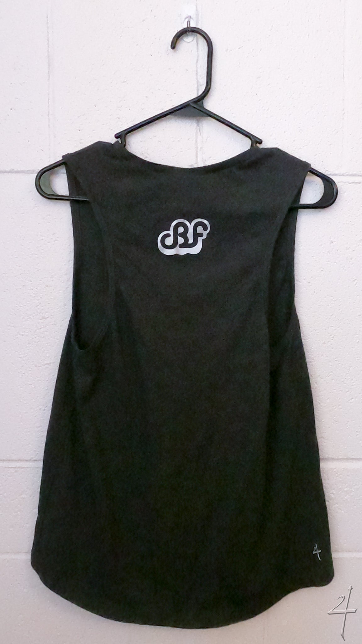 Daily Bread Family-Silhouette-Large Woman Heather Dark Grey Muscle Tank