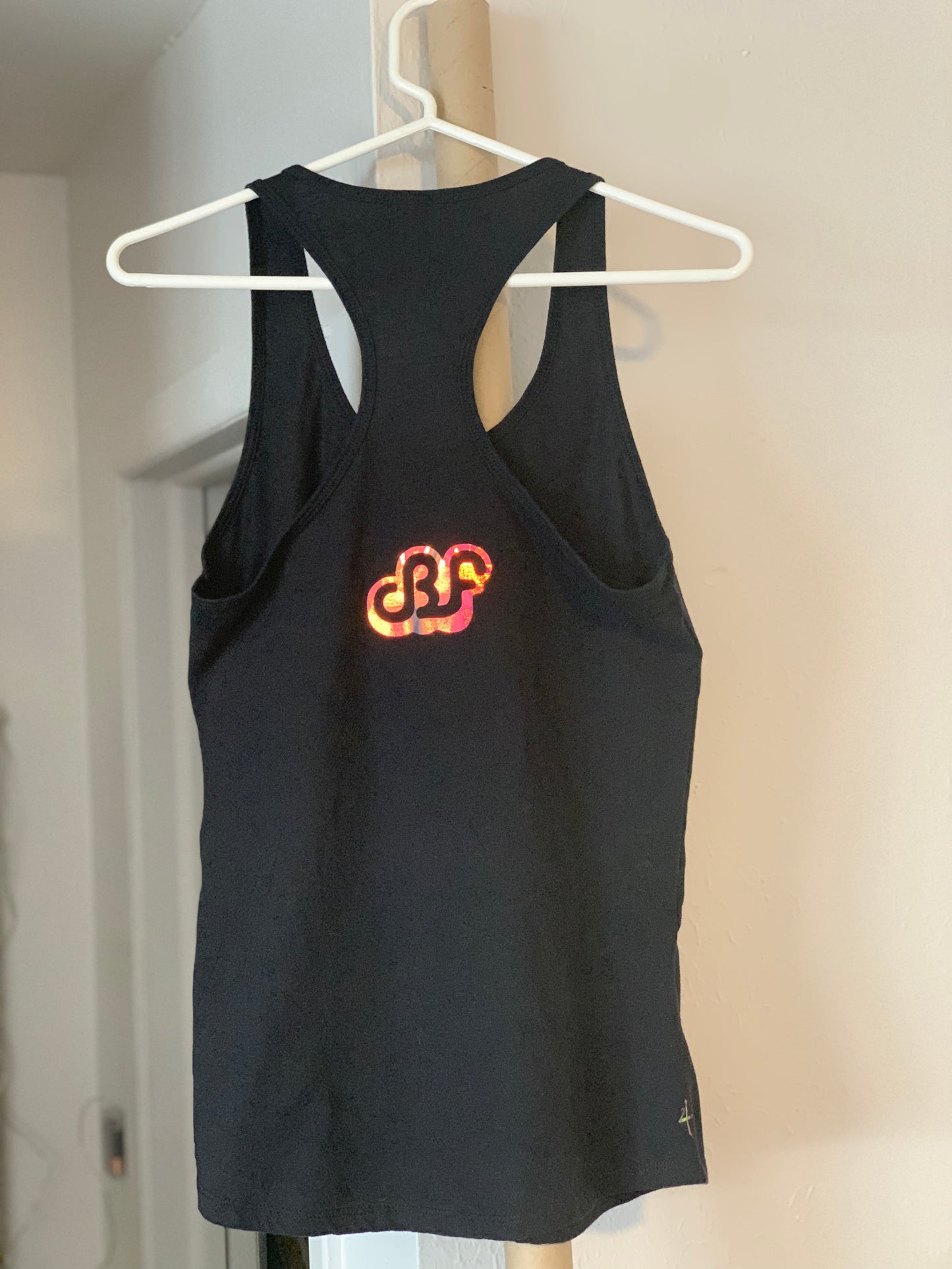 Daily Bread Family-Silhouette-Woman Black Racerback Tank