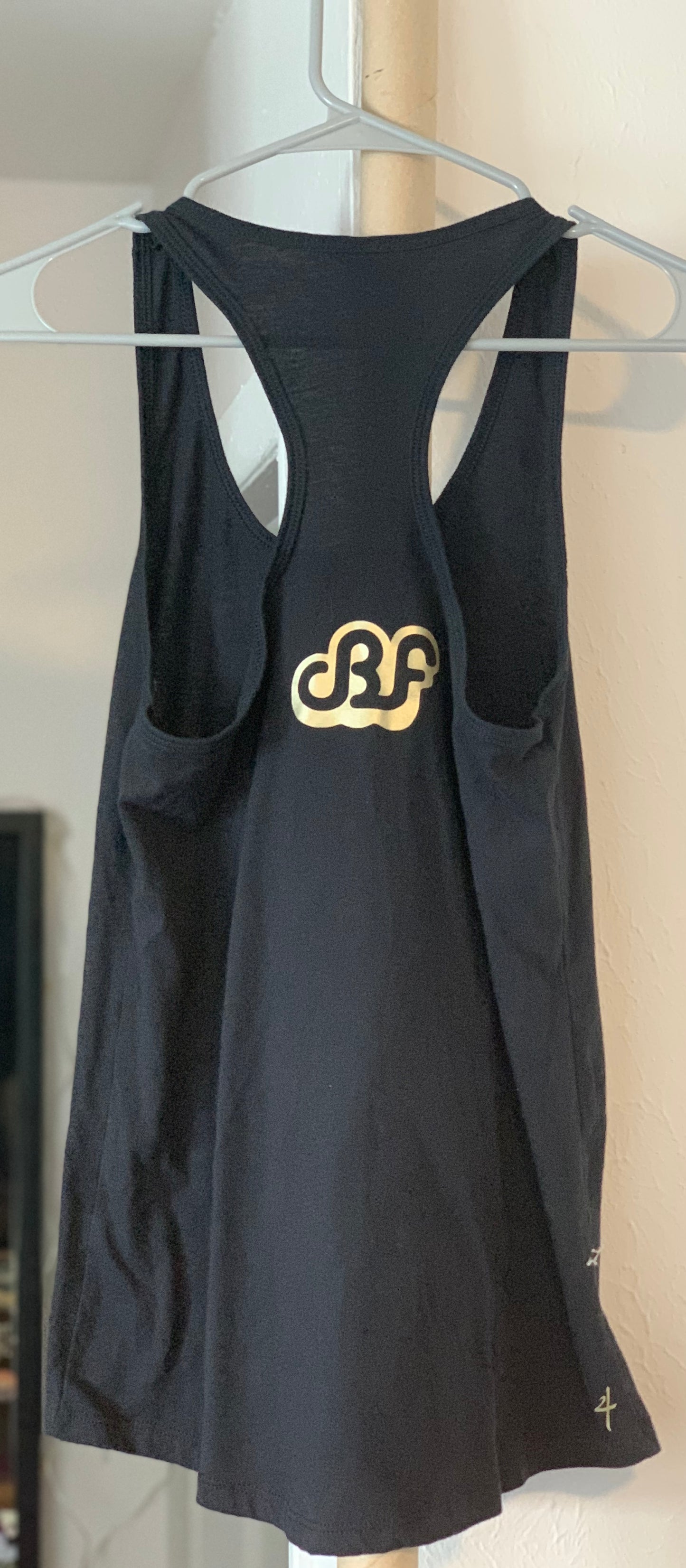 Daily Bread Family-Silhouette-Woman Black Racerback Tank