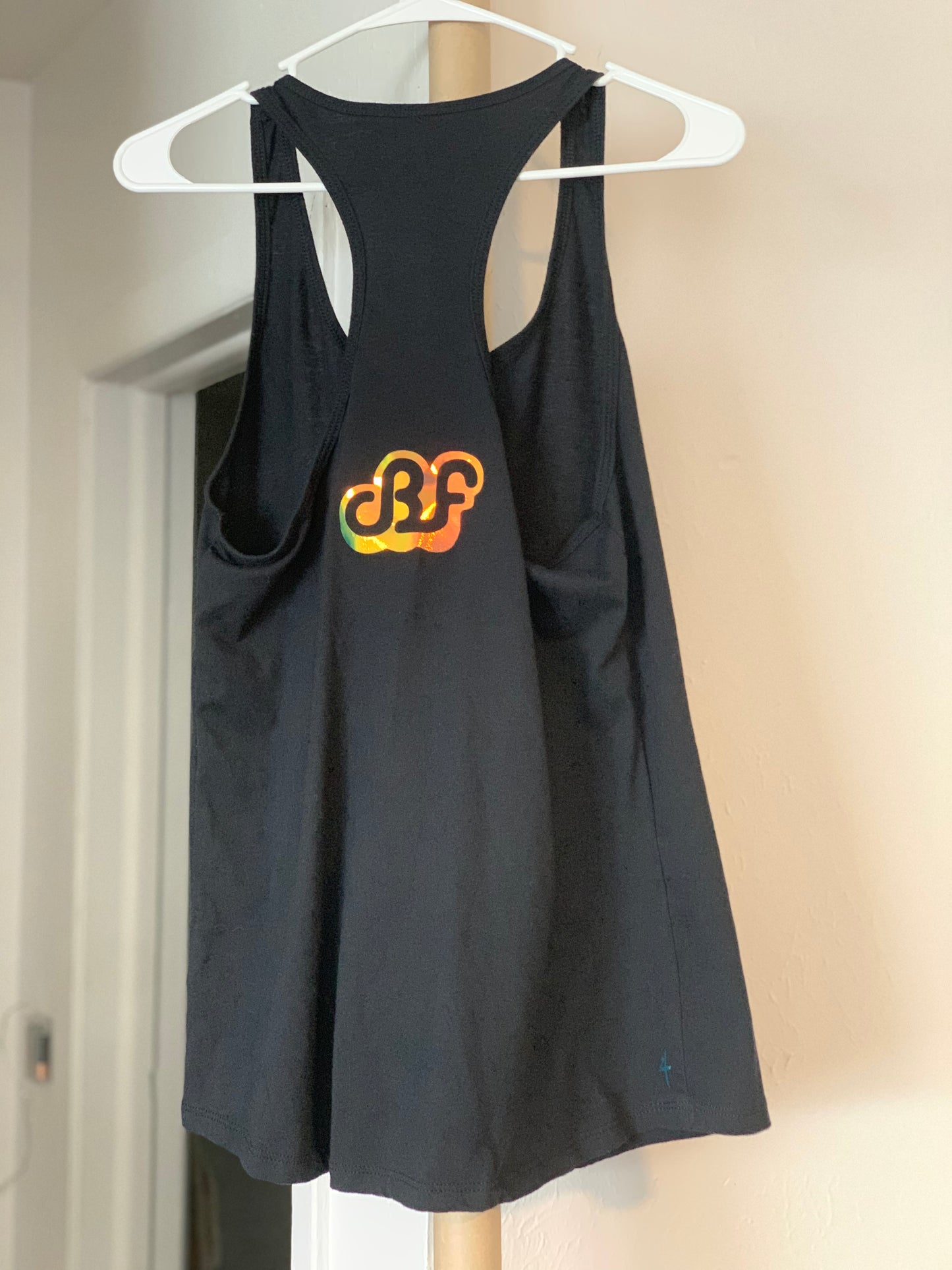 Daily Bread Family-Silhouette-Woman Black Racerback Tank