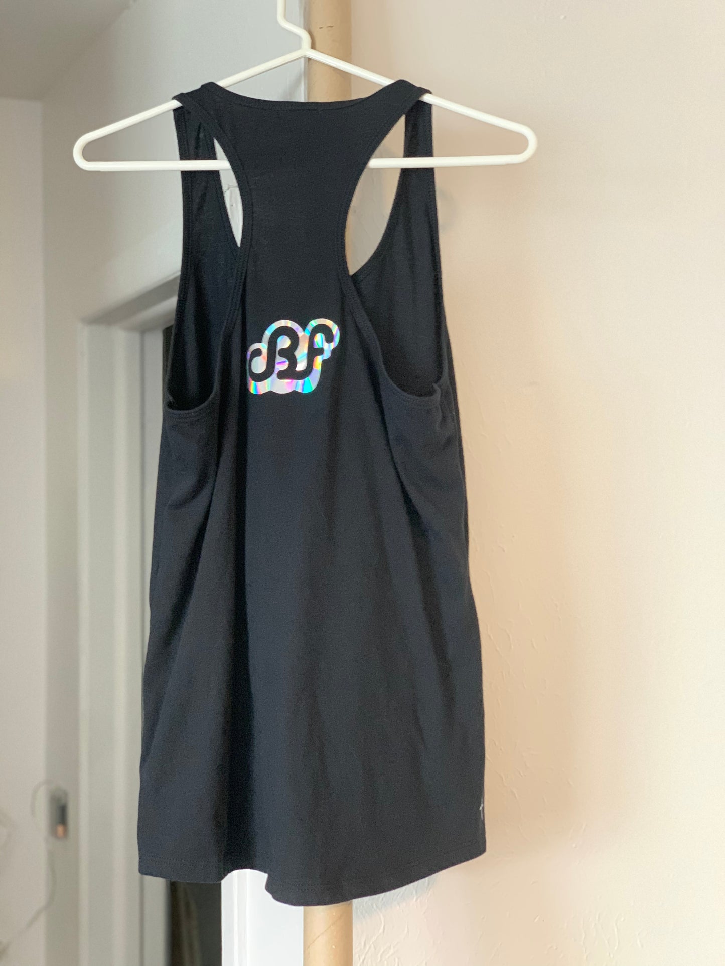 Daily Bread Family-Silhouette-Woman Black Racerback Tank